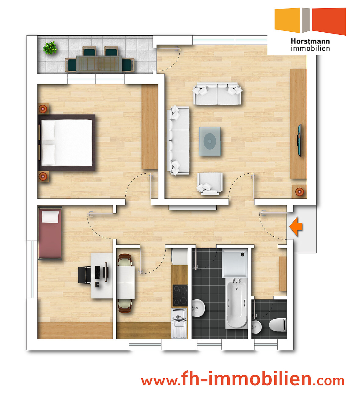 Dreizimmerwohnung mieten Schloß Holte